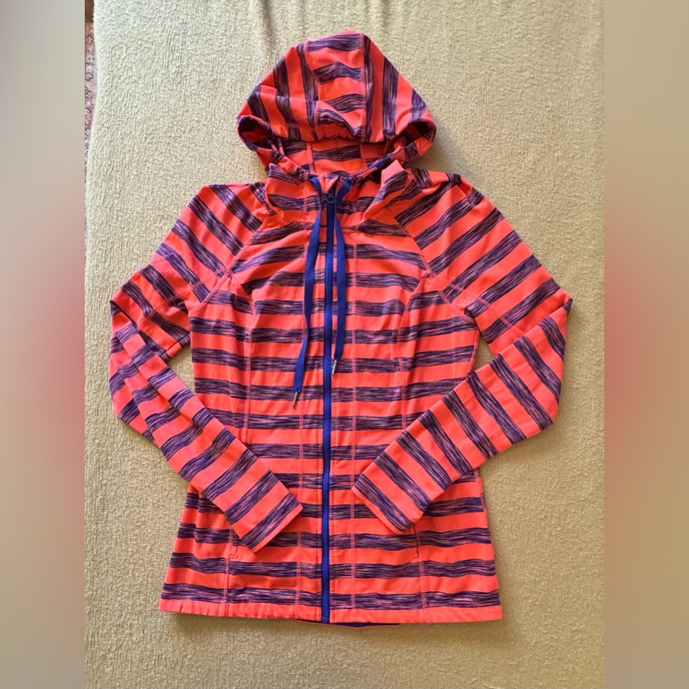 Lukka Red/Orange and Purple Striped Women's Jacket